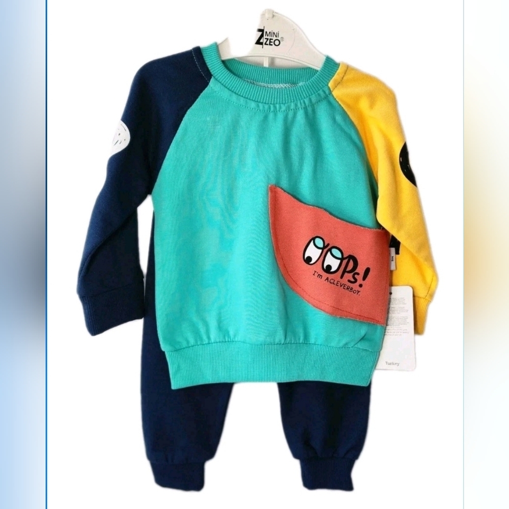 Baby Toddler 2 Pieces Set Long Sleeve Sweatshirt w/Pants Size 9 Months